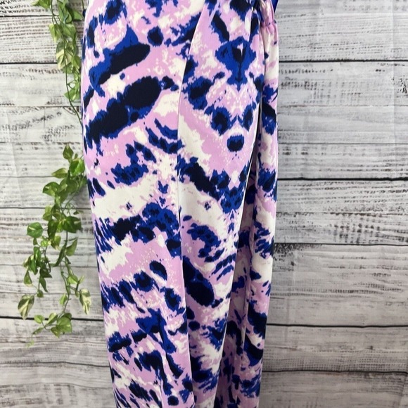 Laundry Shelli Segal Skirt size Medium Purple Blue Long Maxi Peasant Boho Hippie - Picture 16 of 16